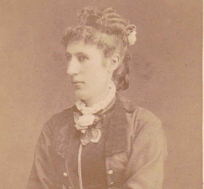 Complicated Hairdo- 1800s Antique Photograph- Victorian Woman- Milwaukee, Wisconsin- CDV Portrait- Found Photo- Louis Hagendorff