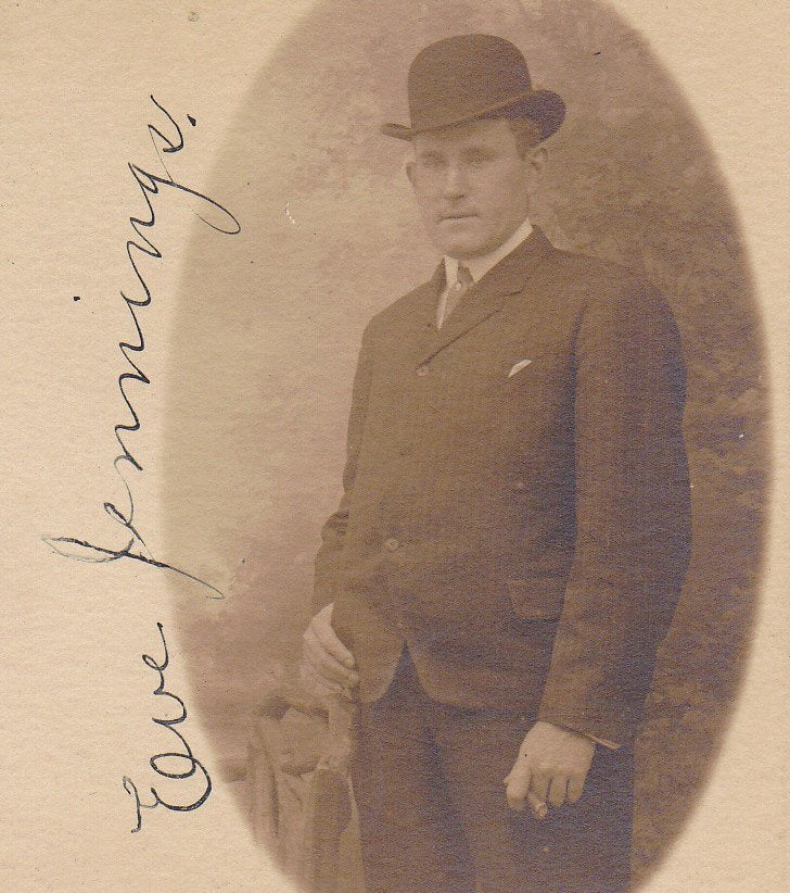 Mr. Eve Jennings- Victorian Man- Atlantic City Mailing Card- Identified Portrait- 1800s Antique Photograph- Real Photo Postcard- RPPC