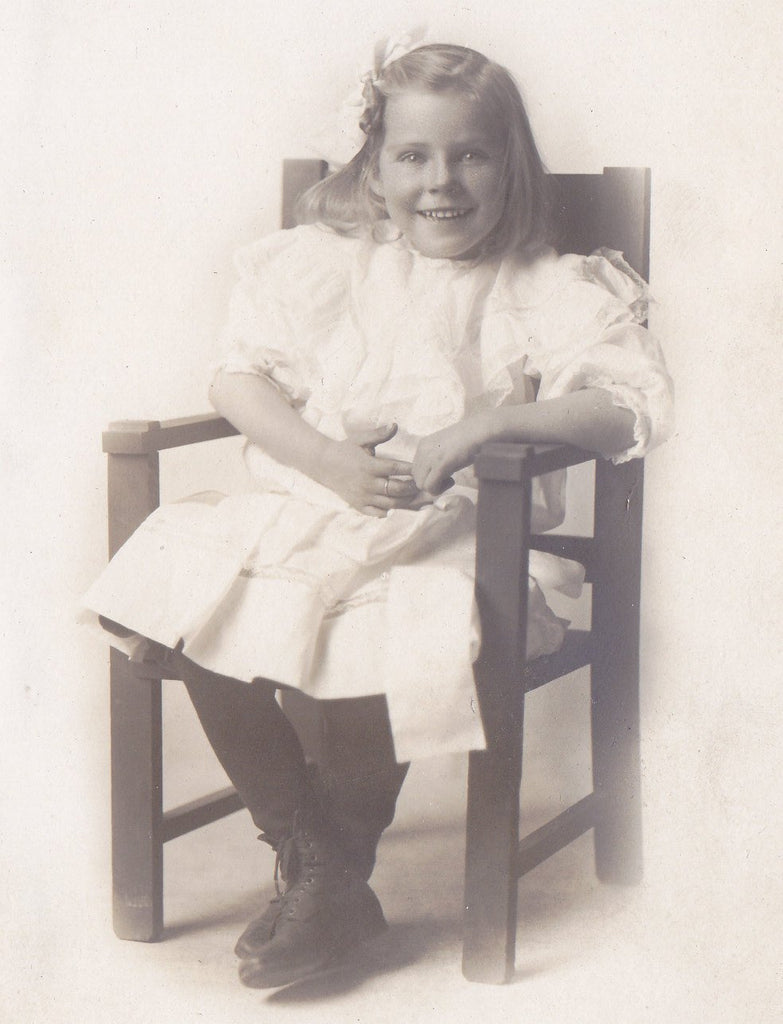Marvelous Mildred- 1900s Antique Photograph- Edwardian Child- Identified Portrait- Beautiful Girl- Photo Folder
