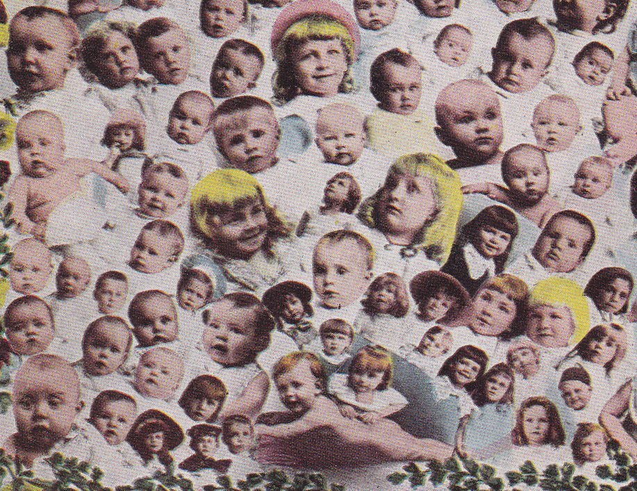 Utah's Best Crop- 1910s Antique Postcard- Babies Everywhere- Edwardian Montage- Baby Collage- Unusual- Unused