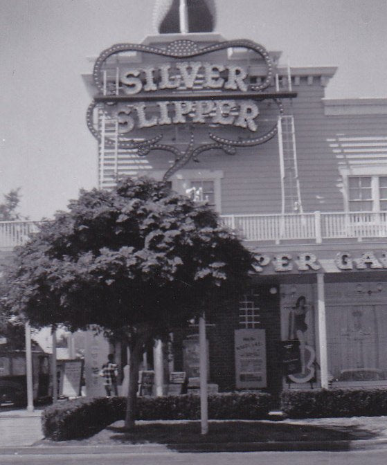 Silver Slipper- 1950s Vintage Photographs- SET of 3- Last Frontier Village- Paradise, Nevada- Las Vegas Casino- Hearse Wagon- Paper Ephemera