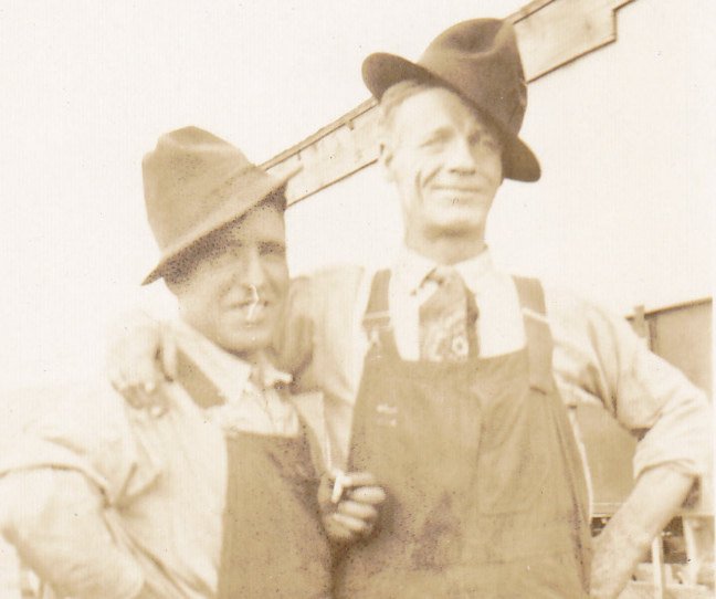 Farmhands- 1900s Antique Photograph- Turn of the Century Farmers- Edwardian Men- Smoking Man- Real Photo Postcard- AZO RPPC- Paper Ephemera