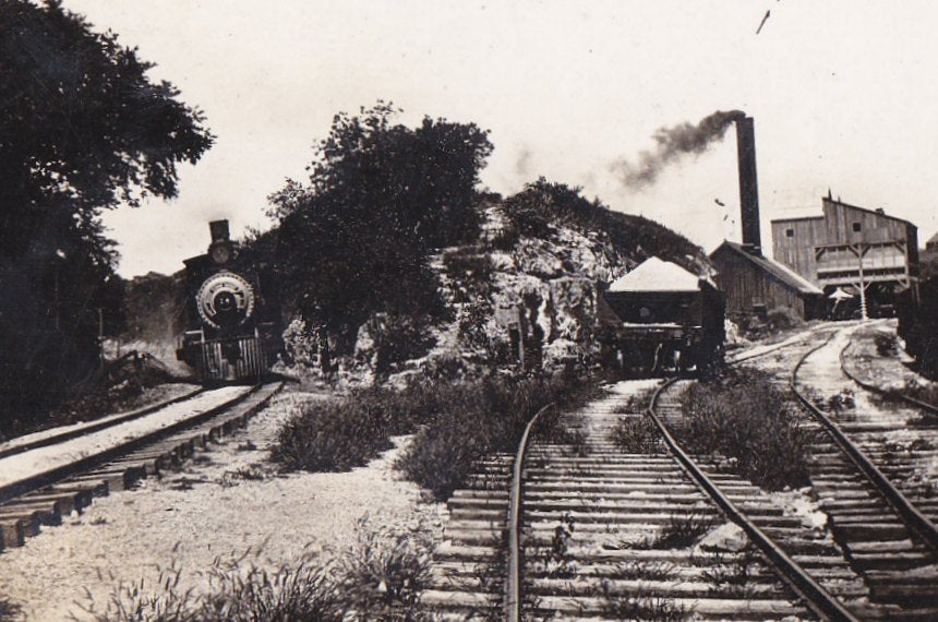 Locomotive- 1900s Antique Photograph- Steam Engine- Train Tracks- Railway History- Vernacular- Real Photo Postcard- RPPC- Paper Ephemera