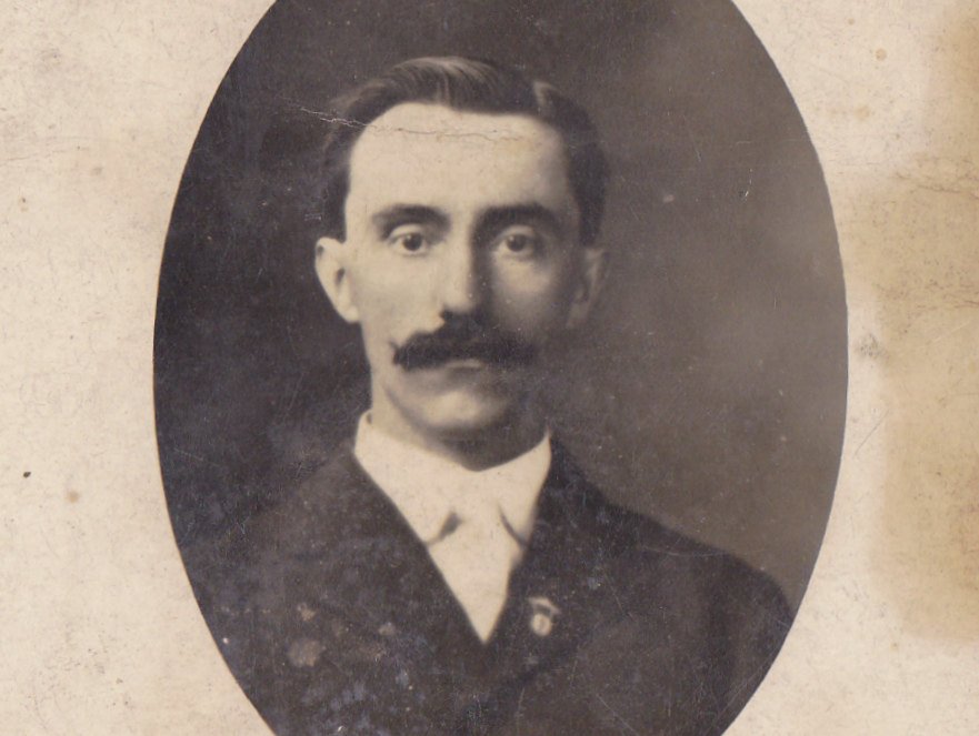 Hauntingly Handsome- 1900s Antique Photograph- Edwardian Man- Mustache- Found Photo- Real Photo Postcard- Cyko RPPC- Portrait