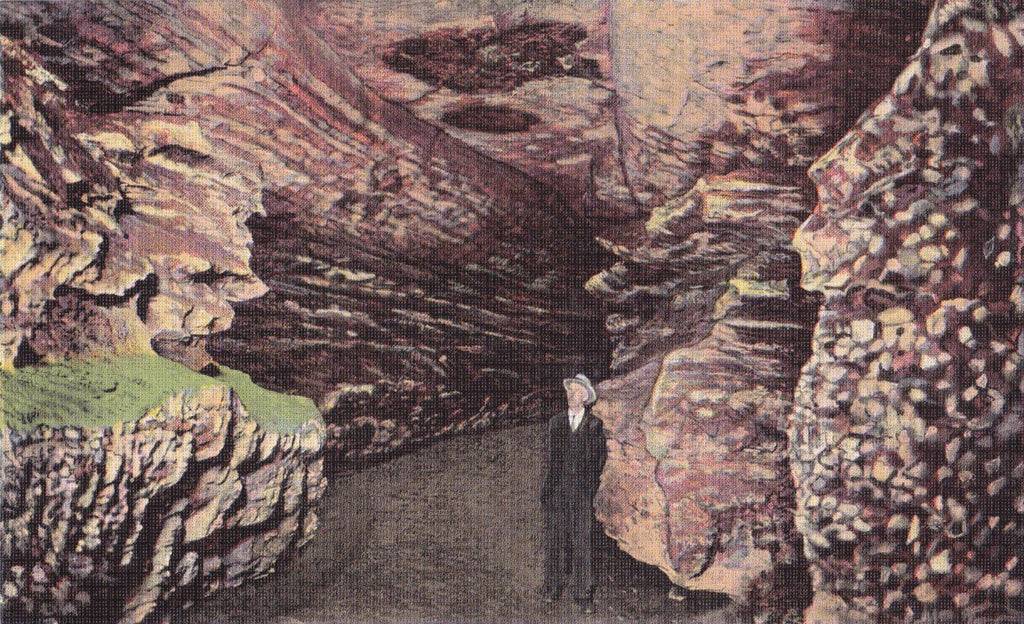 The Parlor- 1940s Vintage Postcard- Mark Twain Cave- Hannibal, Missouri- Underground Cavern- Souvenir View- E. C. Kropp