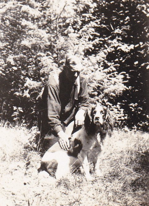 Springer Spaniel- 1920s Antique Photograph- Man's Best Friend- Hunting Dog- Found Photo- Snapshot- Vernacular